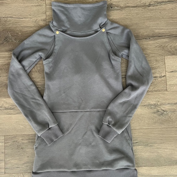 Latched Mama Gray Oversized Hoodie - Picture 1 of 6